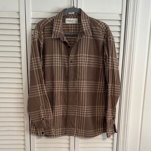 Abercrombie & Fitch Brown Plaid Men's Shirt